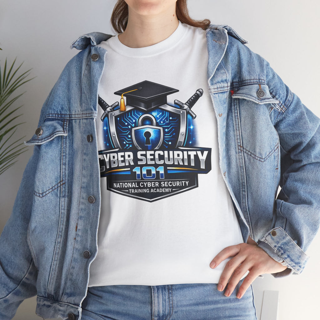 Cyber Security 101 T-Shirt — National Cyber Security Badge Tee