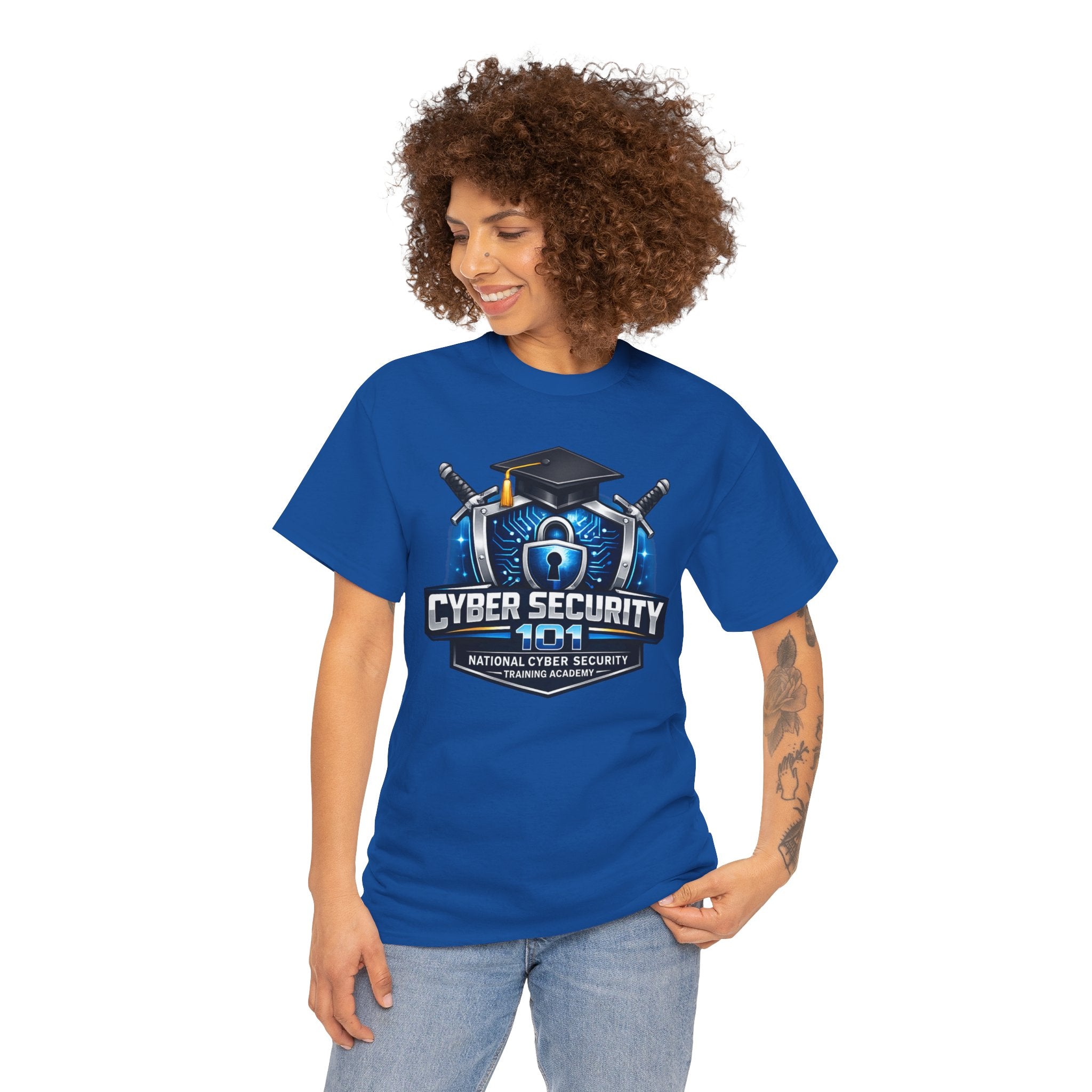 Cyber Security 101 T-Shirt — National Cyber Security Badge Tee