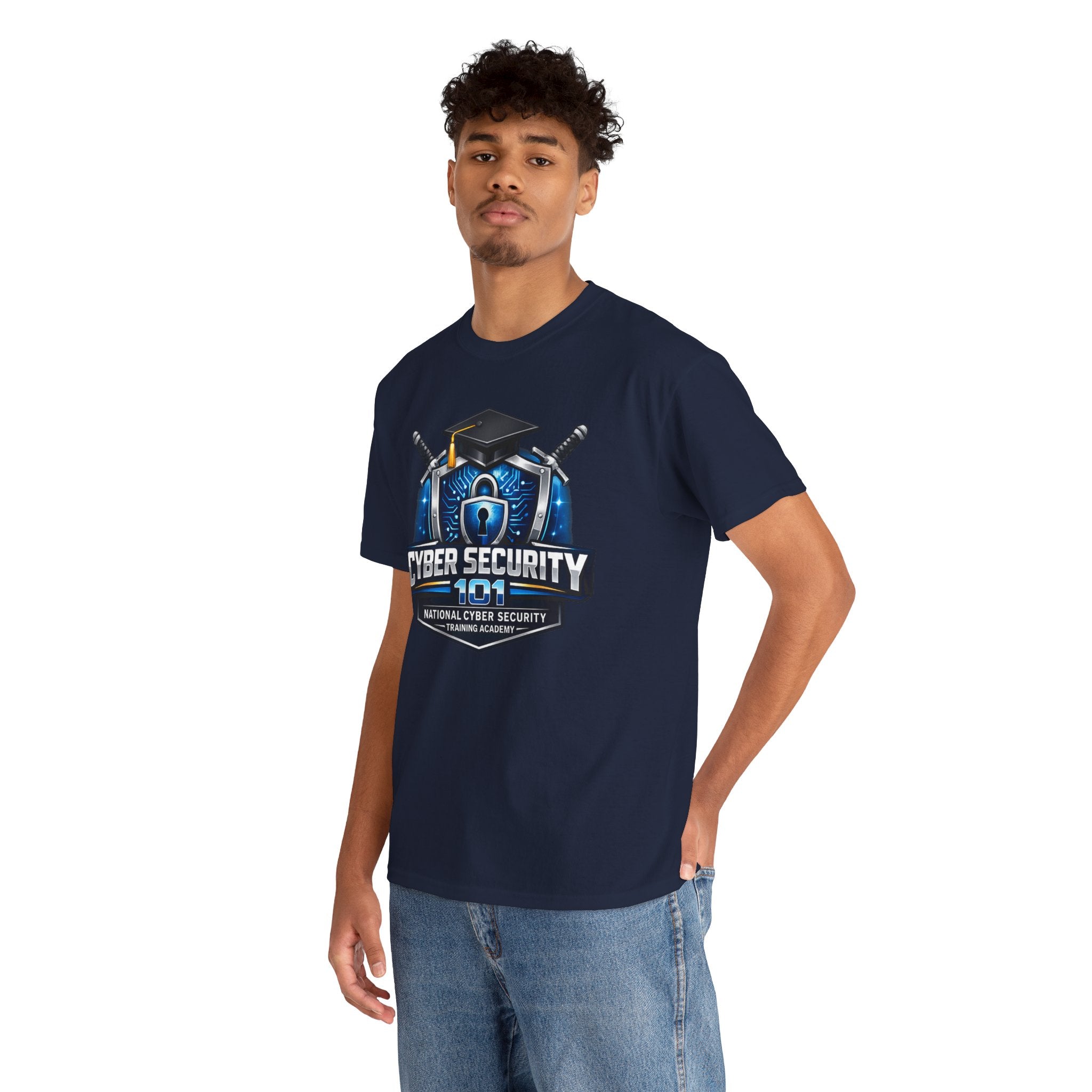 Cyber Security 101 T-Shirt — National Cyber Security Badge Tee