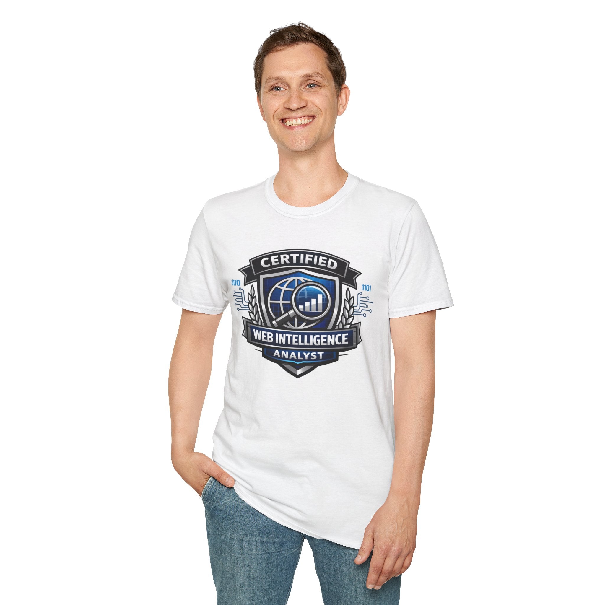 Certified Web Intelligence Analyst T-Shirt — Web Analyst Badge Tee
