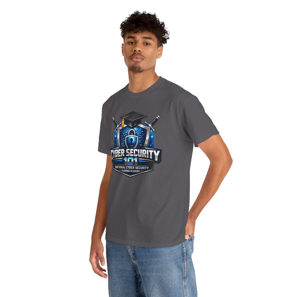 Cyber Security 101 T-Shirt — National Cyber Security Badge Tee