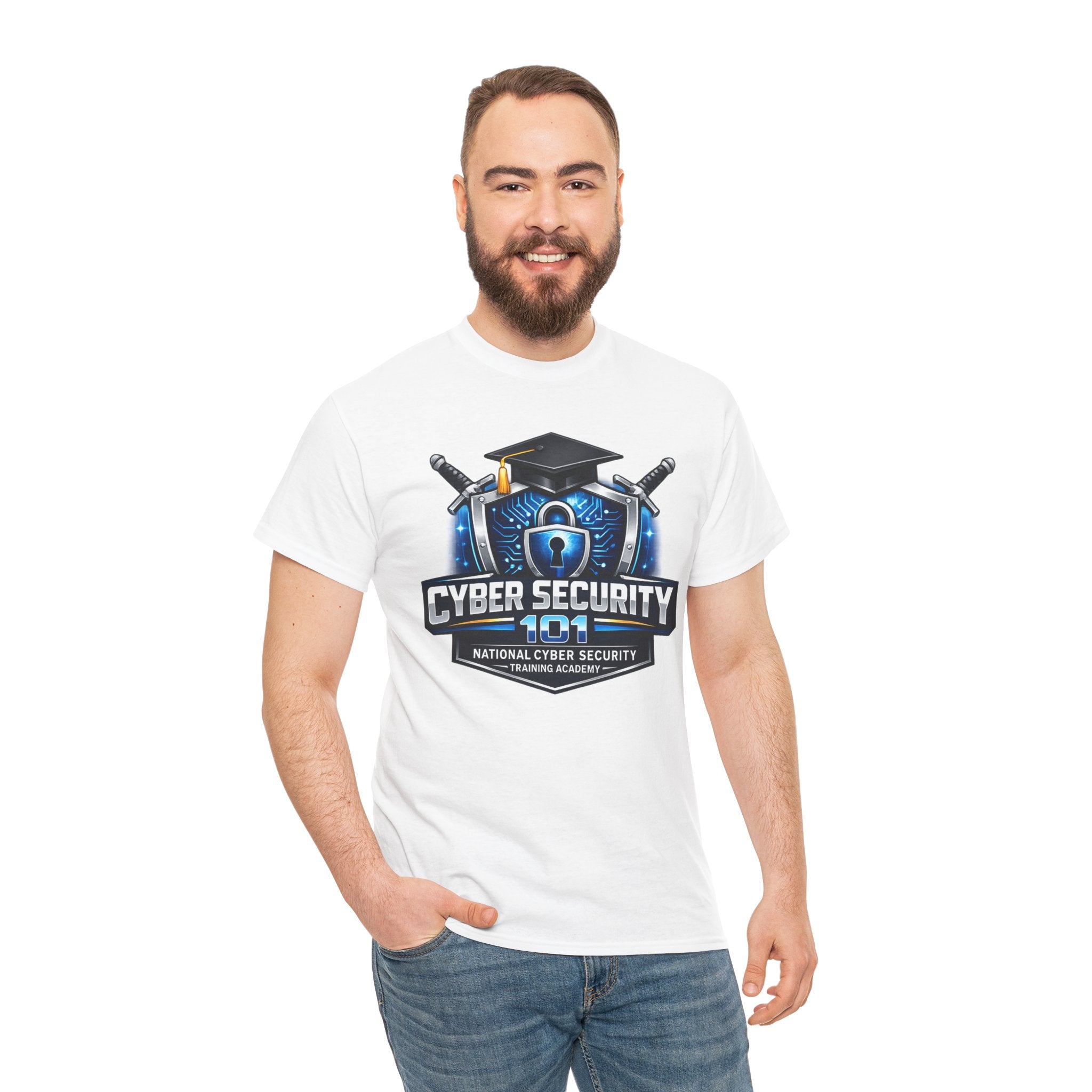 Cyber Security 101 T-Shirt — National Cyber Security Badge Tee