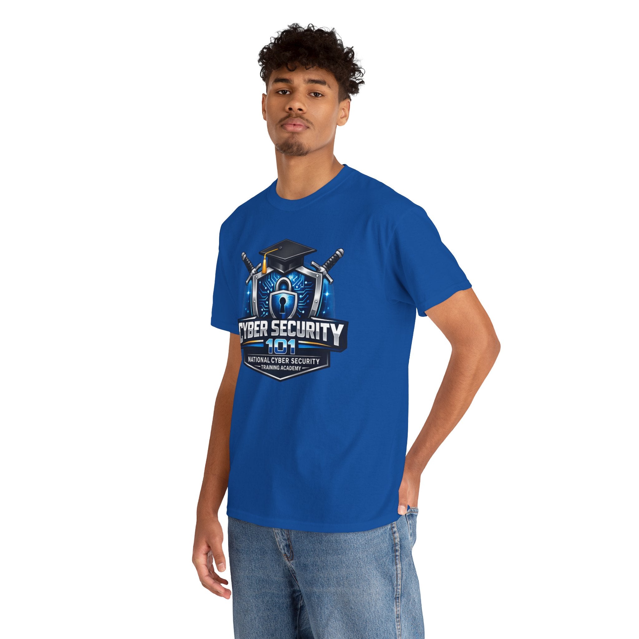 Cyber Security 101 T-Shirt — National Cyber Security Badge Tee